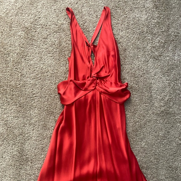 BCBG Maxazria Red Silk Dress - Picture 1 of 12